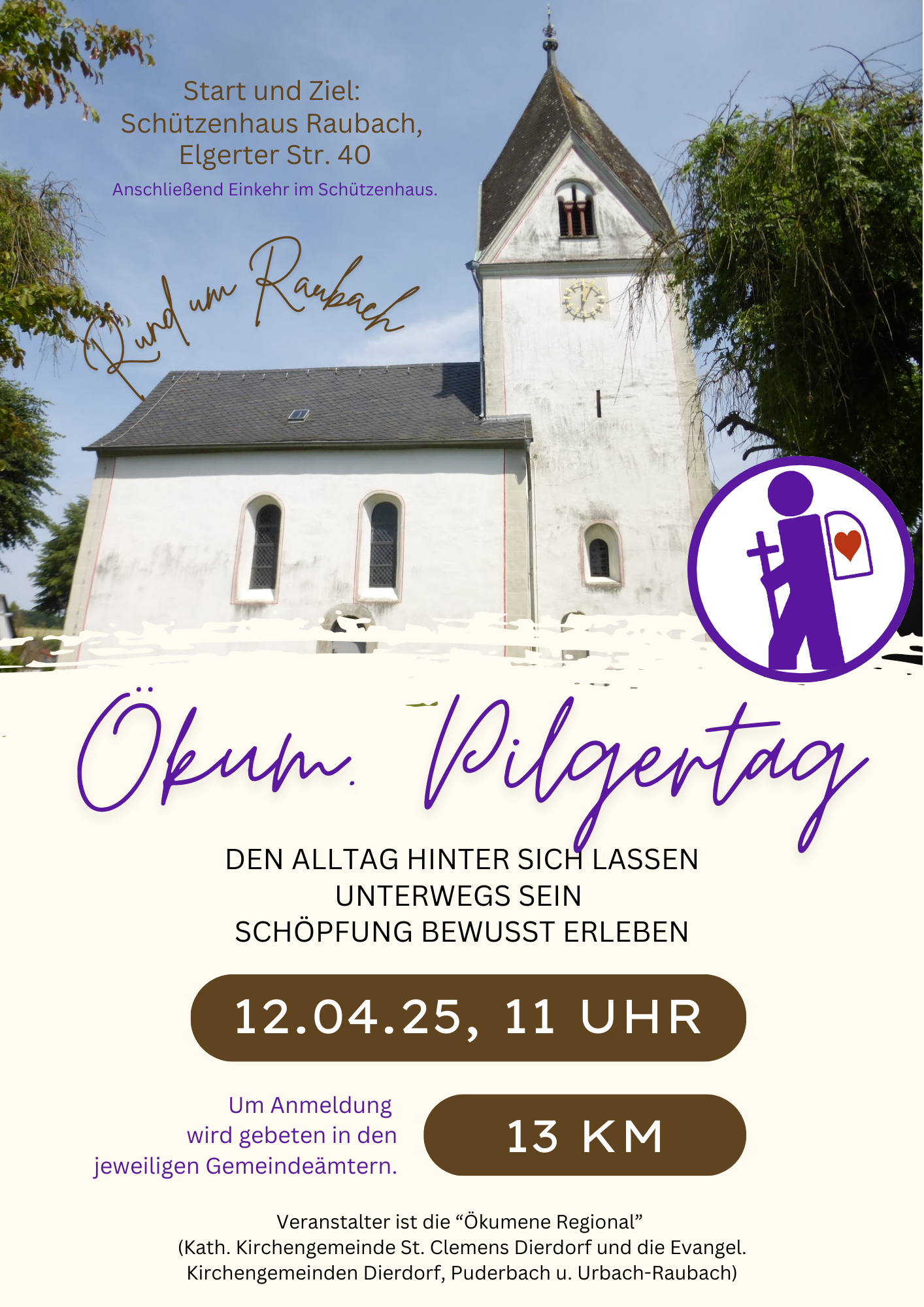 12.04.2025 - Den Alltag hinter sich lassen, unterwegs sein, Schöpfung bewusst erleben - Rund um Raubach
