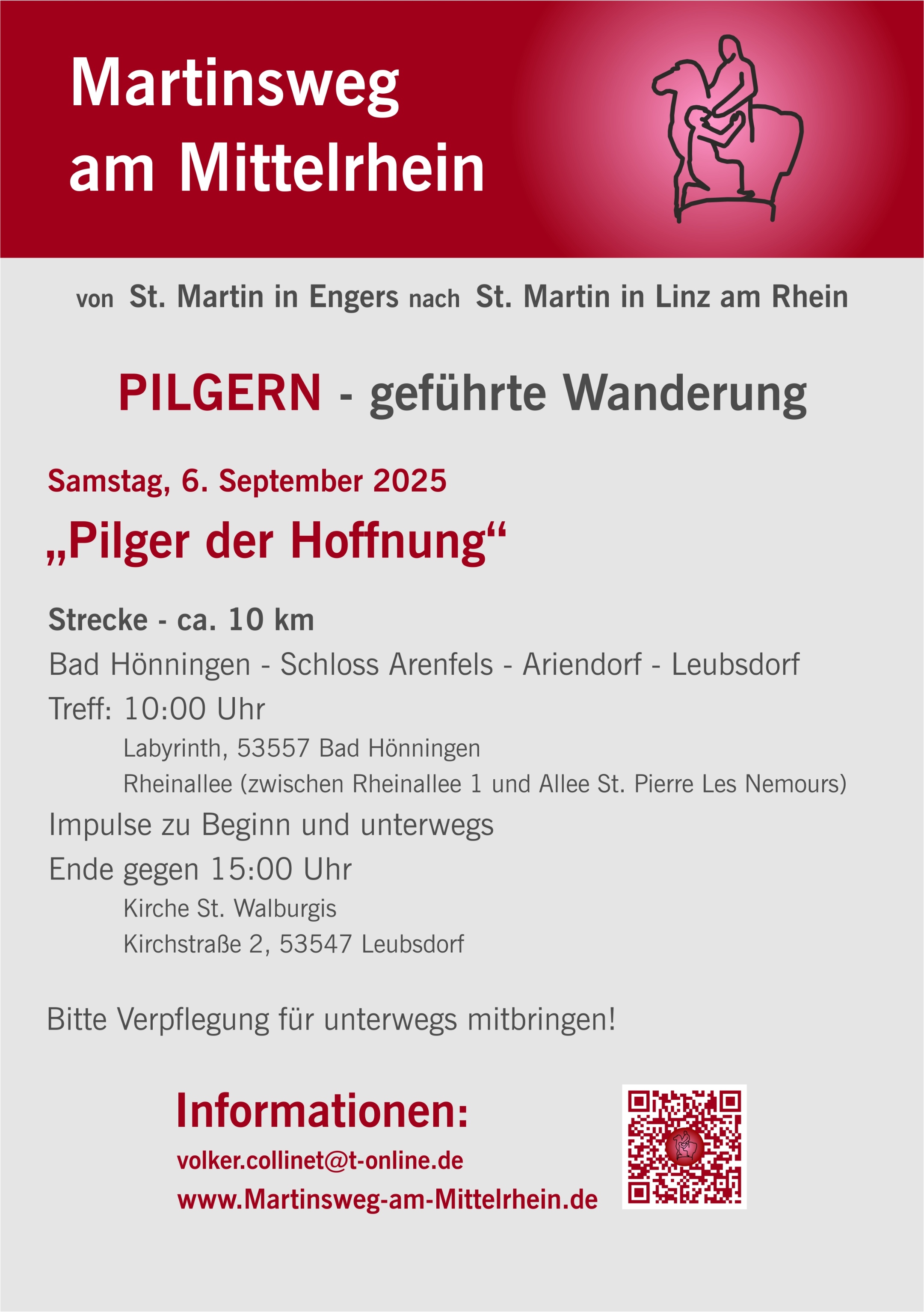 Geführte Wanderung auf dem Martinsweg am Mittelrhein am 6. September 2025