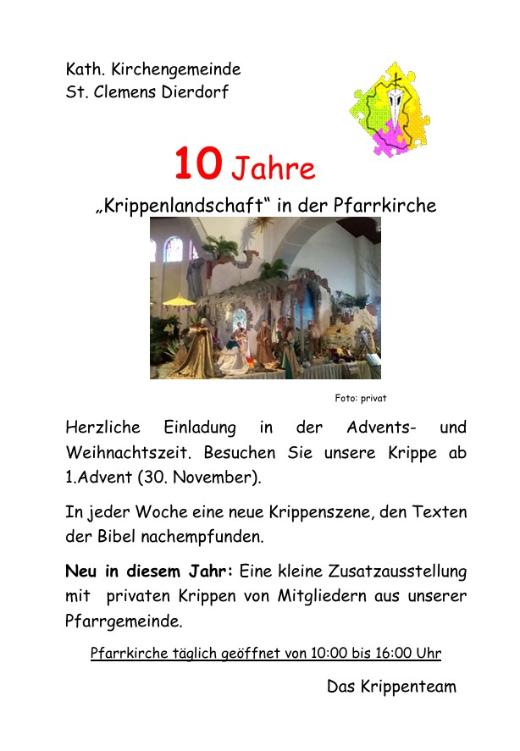 10 Jahre Krippe 2025 + Ausstellung
