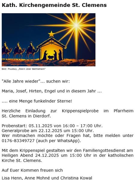 Krippenspiel 2025