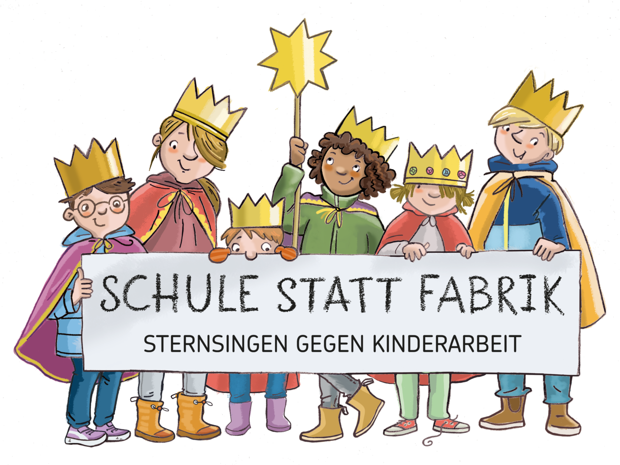 dks_illu_sternsinger_tragen_banner_kinderarbeit