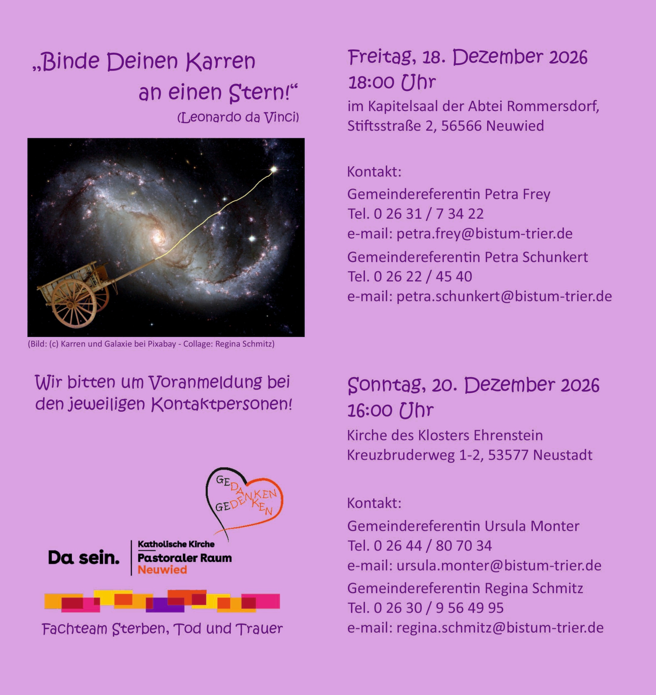Gedenkgottesdienst Flyer Winter 2026
