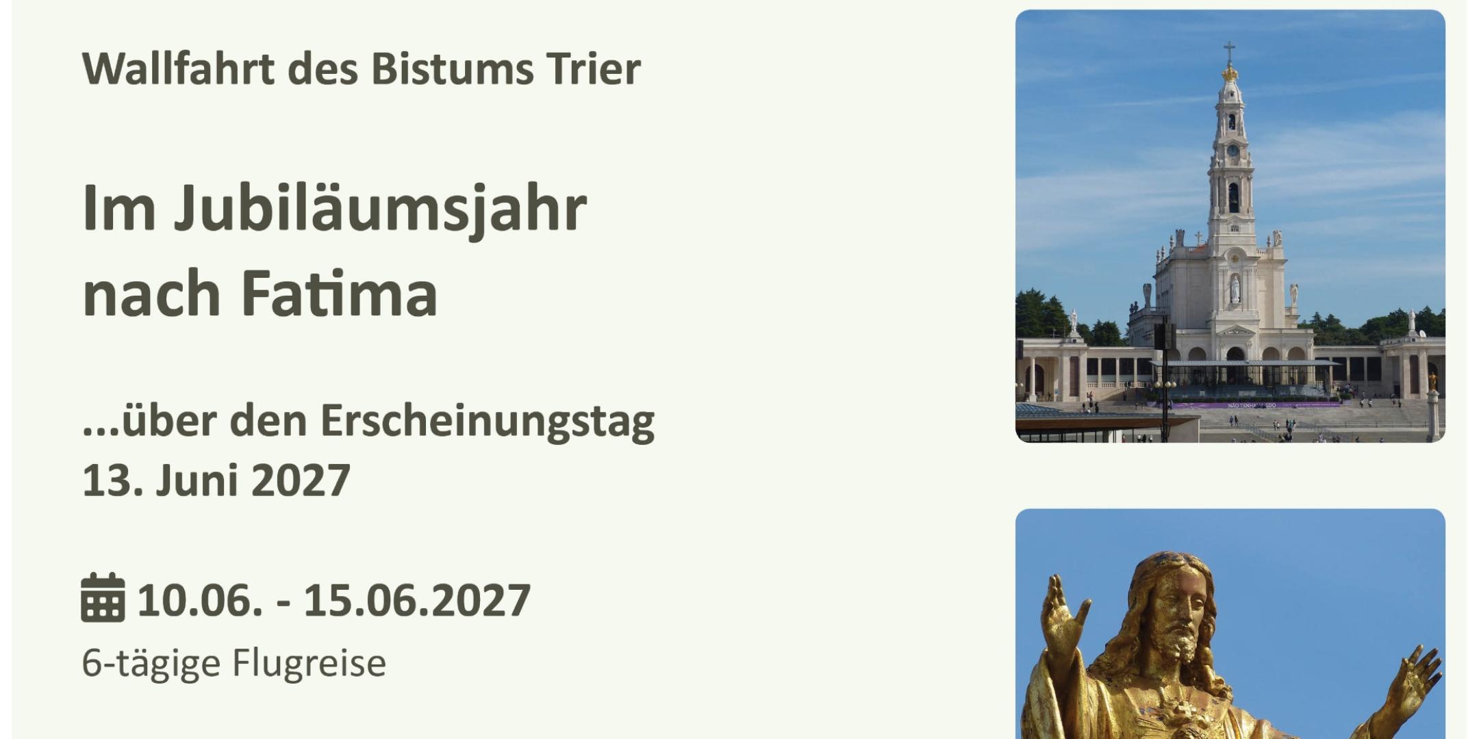 Plakat Fatima 2027 (c) Bistum Trier Plakat Fatima 2027