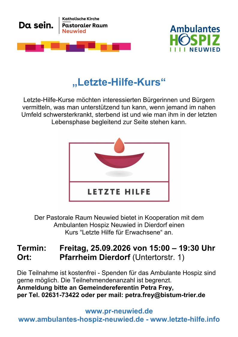 Plakat - LH-Pastoraler Raum - Dierdorf 25.09.26