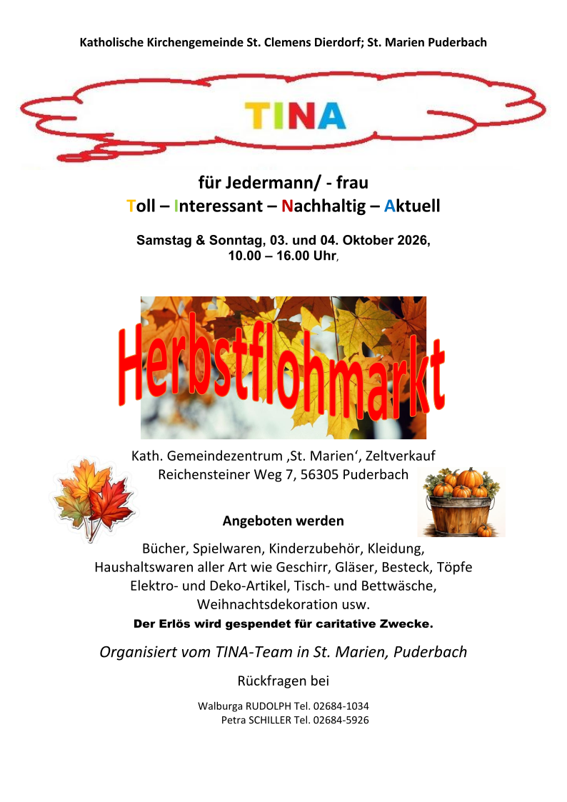 TINA Flohmarkt 2026-10 Poster